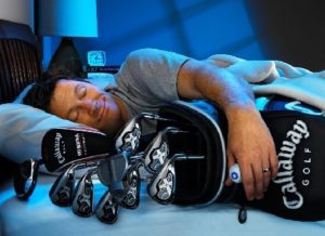 Golfer Sleeping With Clubs Golf Gummies